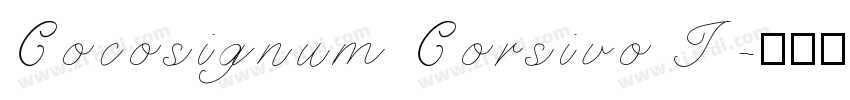 Cocosignum Corsivo I字体转换